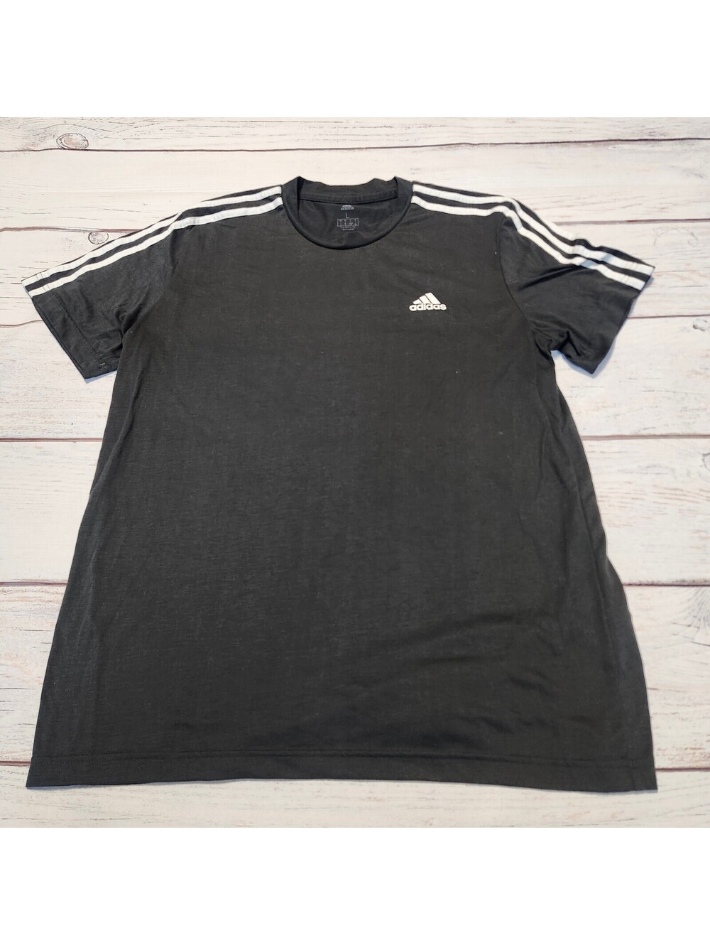 Adidas Climalite Gray Short Sleeve Athletic T Shirt Size L
